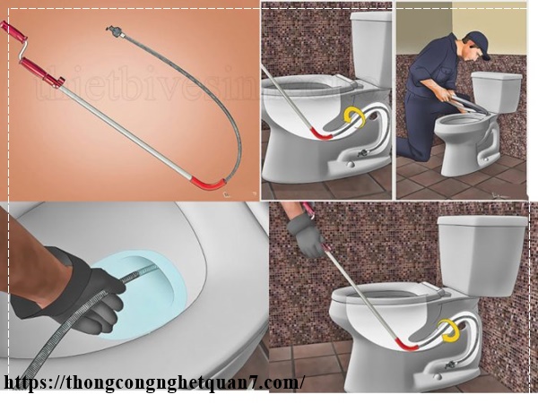 3 cách thông bồn cầu bằng dây lò xo